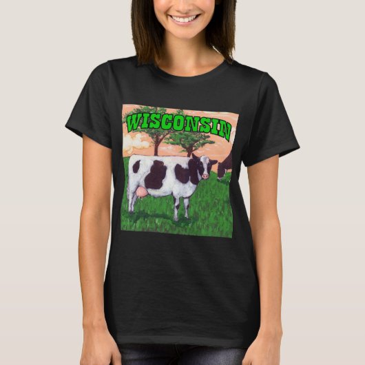 Verwerende Wisconsin Dairy Cow T-shirt (Voorkant)