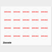 Verwerfbare stempel ronde sticker (Vel)
