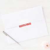 Verwerfbare stempel ronde sticker (Envelop)