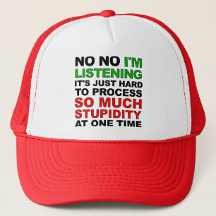 Verwerk Je Stommiteit Grappige Bal Cap Trucker Hoe Pet