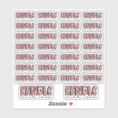 Verwerk met zorg - Waterverf stickers (Vel)