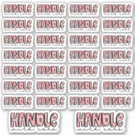 Verwerk met zorg - Waterverf stickers