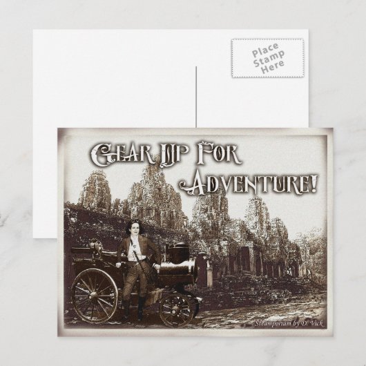 Verwerk voor avontuurlijk Briefkaart (Voorkant / Achterkant)