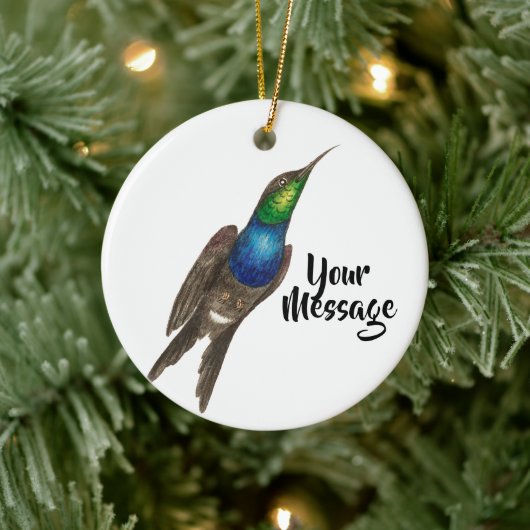 Verwerkt Hummingbird Bestie Gepersonaliseerd Keramisch Ornament (Boom)
