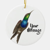 Verwerkt Hummingbird Bestie Gepersonaliseerd Keramisch Ornament (Voorkant)
