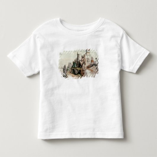Verwerkt kasteel kinder shirts (Voorkant)