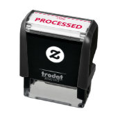 Verwerkt met datum zelfinktende stempel (Product)