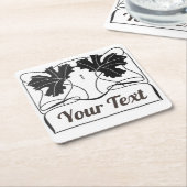 verwerkt product Art nouveau plant Square Kartonnen Onderzetters (Schuin)