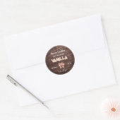 verwerkt product Floral Rustisch hout Ronde Sticker (Envelop)