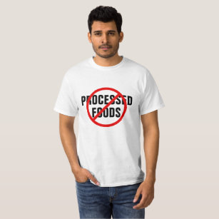 Verwerkte voedingsmiddelen verboden voor shirt