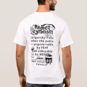 Verwerp cynisme kat t-shirt (Achterkant)