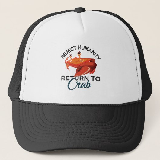 Verwerp de Humanitaire Terugkeer naar Crab Evolve  Trucker Pet (Voorkant)