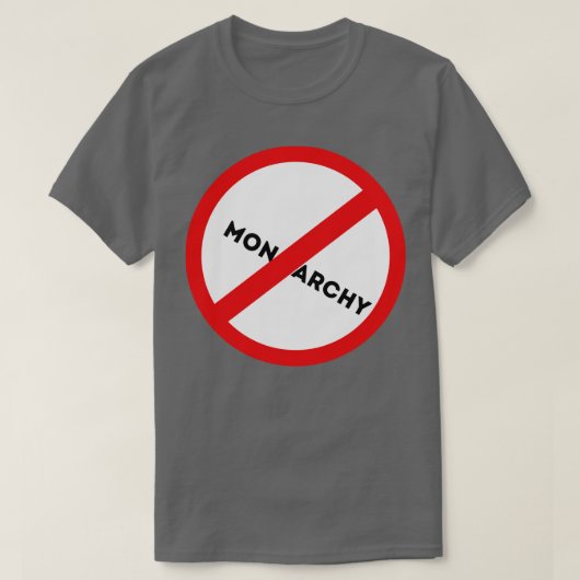 Verwerp de monarchie t-shirt (Design voorkant)
