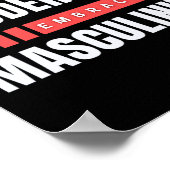 Verwerp moderniteit Omhels mannelijkheid1 Poster (Hoek)