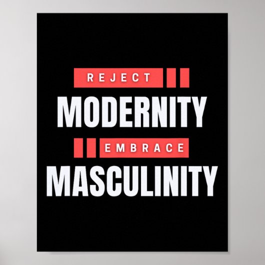 Verwerp moderniteit Omhels mannelijkheid1 Poster (Voorkant)