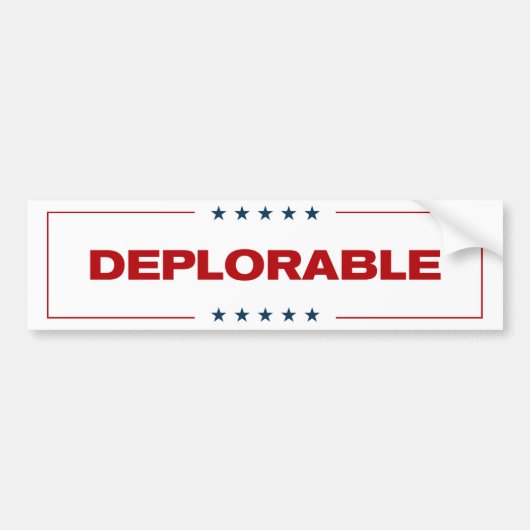 Verwerpelijk Bumpersticker (Voorkant)