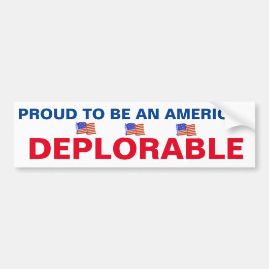 Verwerpelijke Amerikaanse trots Bumpersticker (Voorkant)