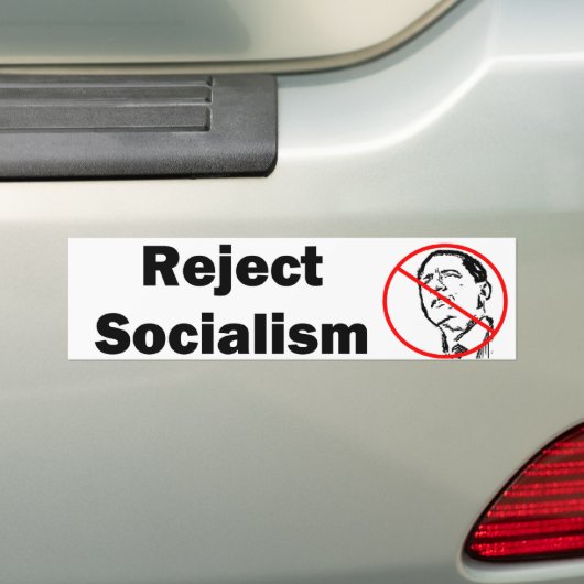 Verwerping socialisme Bumpersticker (Op auto)