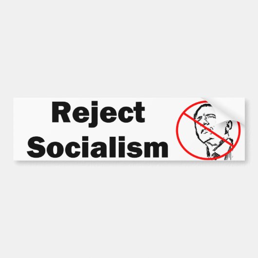 Verwerping socialisme Bumpersticker (Voorkant)