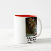 Verwerping van Bunny Rabbit Two Tone Mok (Voorkant rechts)