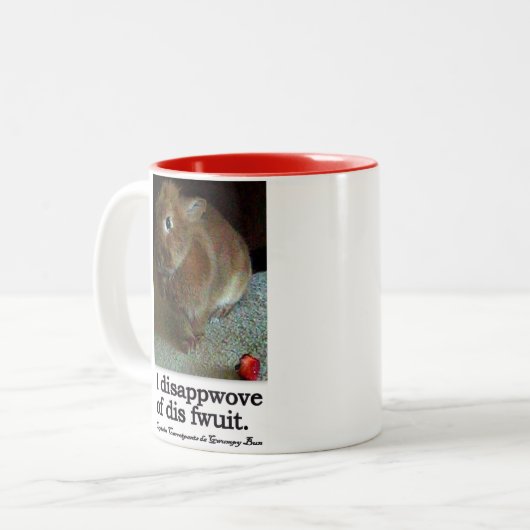 Verwerping van Bunny Rabbit Two Tone Mok (Voorkant links)