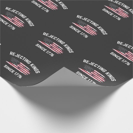Verwerping van koningen sinds 1776 4 juli cadeaupapier (Hoek)