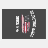 Verwerping van koningen sinds 1776 4 juli inpakpapier vel (Voorkant)