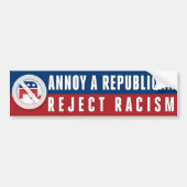 Verwerping van racisme en sociale rechtvaardigheid bumpersticker (Voorkant)