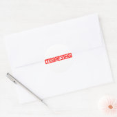 Verwervende stempel ronde sticker (Envelop)