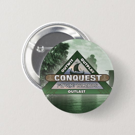 Verwerving: Button van de Faeröer-Logo (Voorkant /achterkant)