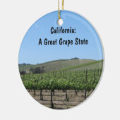 Verwerving: Schilderachtig Paso Robles Vineyard Keramisch Ornament (Links)