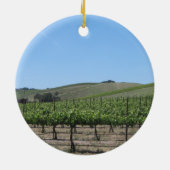 Verwerving: Schilderachtig Paso Robles Vineyard Keramisch Ornament (Achterkant)