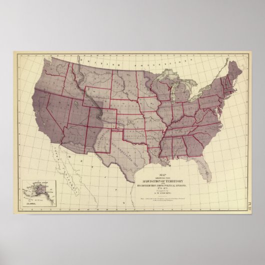 Verwerving van Amerikaanse gebieden Poster (Voorkant)