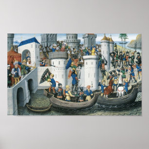Verwerving van Constantinopel door de kruisvaarder Poster