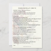 Verwerving van gebeden door de Kaart van St. Padre (Achterkant)