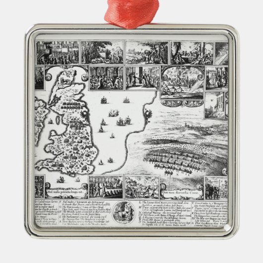 Verwerving van Gustavus II Adolphus Metalen Ornament (Voorkant)