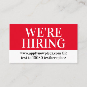 Verwerving van hulp wilde baan met busi visitekaartje