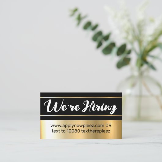 Verwerving van hulp wilde baan visitekaartje (Staand voorkant)