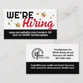 Verwerving van hulp wilde baan visitekaartje (Voorkant / Achterkant)