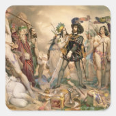 Verwerving van Mexico Vierkante Sticker (Voorkant)