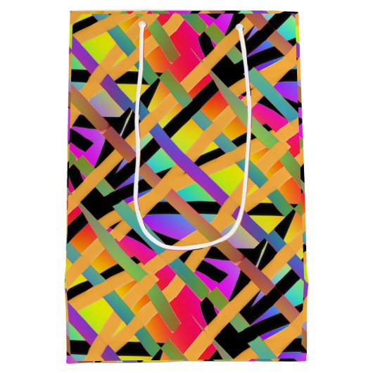 verweven bloem medium cadeauzakje (Achterkant)