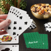 Verweven groen weefpatroon pokerkaarten (Insitu)