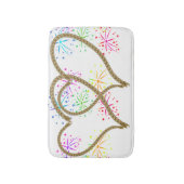 Verweven harten verstrengeld romantisch touwvuurwe badmat (Voorkant Verticaal)