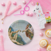 Verwezenlijking van Adam - Michelangelo 1475 - Papieren Bordje (Feest)