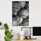 Verwezenlijking van Motivatie honkbal Poster (Thuiskantoor)