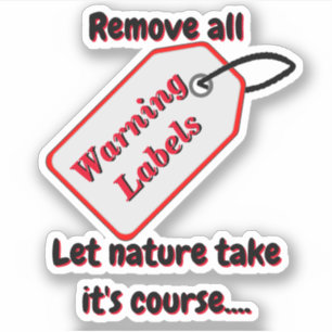 Verwijder alle waarschuwingslabels en laat de Natu Sticker