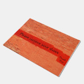 "Verwijder alsjeblieft je schoenen. Dank je wel, F Deurmat (Schuin)