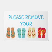 Verwijder alsjeblieft je Teenslippers Deurmat (Voorkant)