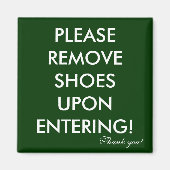 Verwijder alstublieft schoenen magneet (Voorkant)