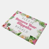 Verwijder alstublieft uw Slippahs Mahalo deurmat H (Schuin)